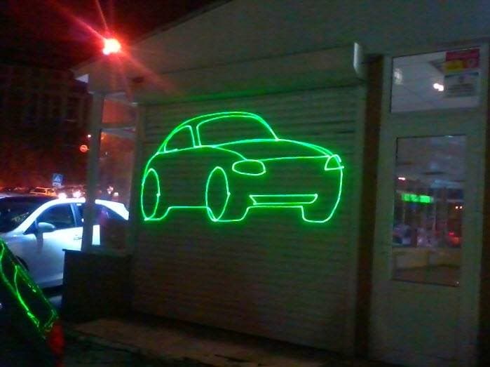 Лазер для наружной рекламы